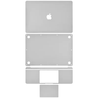 4-in-1 (Top, Bottom, Keyboard, Trackpad) Skin for MacBook Air 13" A1932 (2018-2019) / A2179 (2020) (Silver)
