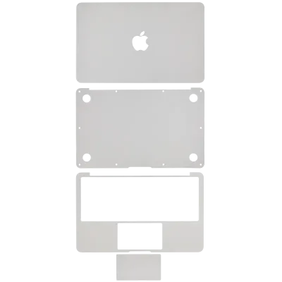 4-in-1 (Top, Bottom, Keyboard, Trackpad) Skin for MacBook Air 11" A1370 (2010-2011) / A1465 (2012-2015) (Silver)