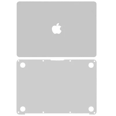 Захисна плівка 2-в-1 (топ, низ) для MacBook 12" A1534 (2015-2017) (сріблястий)