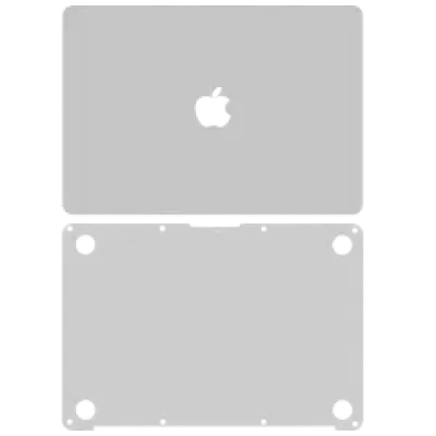 Захисна плівка 2-в-1 (топ, низ) для MacBook 12" A1534 (2015-2017) (сріблястий)