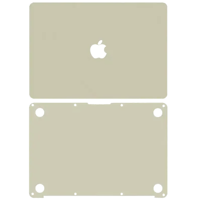 Наклейка 2-в-1 (топкейс, нижня кришка) для MacBook 12" A1534 (2015-2017) (Gold)