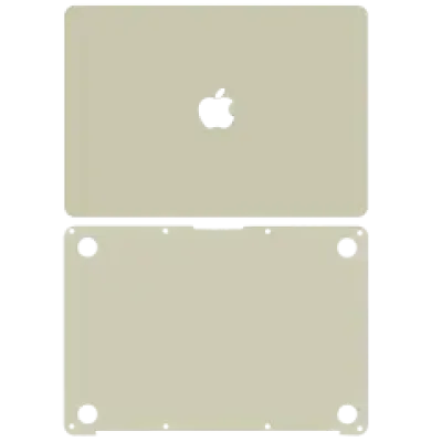 Наклейка 2-в-1 (топкейс, нижня кришка) для MacBook 12" A1534 (2015-2017) (Gold)