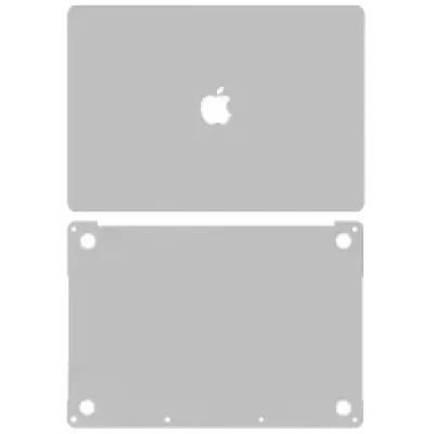 Наклейка 2-в-1 (топкейс, нижня кришка) для MacBook Pro 13" A1708 (2016) (Silver)