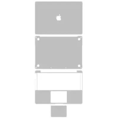Наклейка 4-в-1 (топкейс, нижня кришка, клавіатура, трекпад) для MacBook Pro 13" A1708 (2016) (Silver)