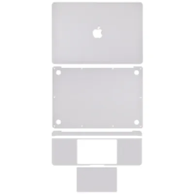Наклейка 4-в-1 (топкейс, нижня кришка, клавіатура, трекпад) для MacBook Pro 15" A1990 (2018-2019) / A1707 (2016-2017) (Silver)
