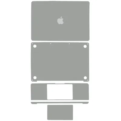 4-in-1 (Top, Bottom, Keyboard, Trackpad) Skin for MacBook Pro 13" A2289 (2020) (Space Gray)