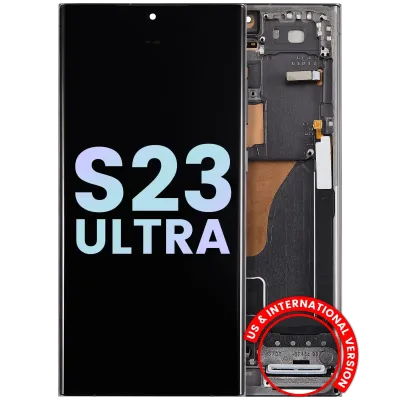 Дисплейний модуль (OLED) з рамкою для Samsung Galaxy S23 Ultra 5G (US & International) (Service Pack) (Green)