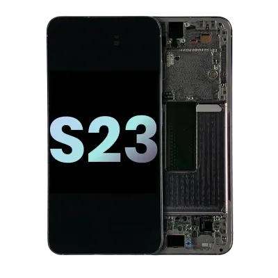 Дисплейний модуль (OLED) з рамкою для Samsung Galaxy S23 5G (US & International) (Service Pack) (Lavender)