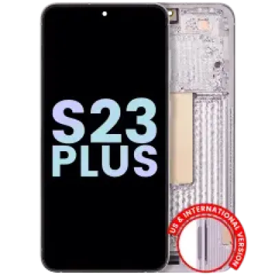 Дисплейний модуль (OLED) з рамкою для Samsung Galaxy S23 Plus 5G (US & International) (Service Pack) (Lavender)