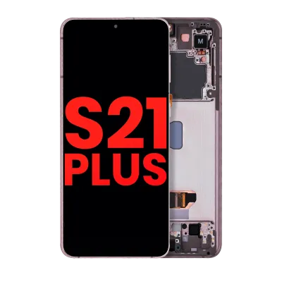 Дисплейний модуль (OLED) з рамкою для Samsung Galaxy S21 Plus 5G (Aftermarket Plus) (Phantom Violet / Pink / Gold)