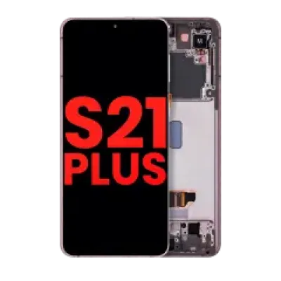 Дисплейний модуль (OLED) з рамкою для Samsung Galaxy S21 Plus 5G (Aftermarket Plus) (Phantom Violet / Pink / Gold)