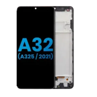 Дисплейний модуль (LCD) з рамкою (без датчика відбитків) для Samsung Galaxy A32 4G (A325 / 2021) (Aftermarket: Incell) (Awesome Black)