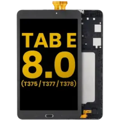 Дисплейний модуль (LCD) з рамкою для Samsung Galaxy Tab E 8.0" (T375 / T377 / T378) (2016) (Refurbished) (чорний)