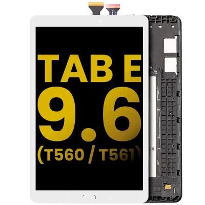 Дисплейний модуль (LCD) з рамкою для Samsung Galaxy Tab E 9.6" (T560 / T561 / T567) (2015) (Refurbished) (білий)