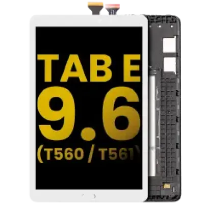 Дисплейний модуль (LCD) з рамкою для Samsung Galaxy Tab E 9.6" (T560 / T561 / T567) (2015) (Refurbished) (білий)