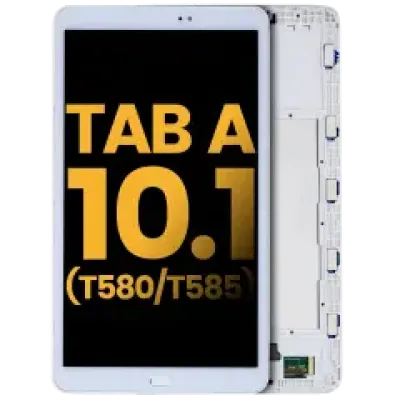 Дисплейний модуль (LCD) з рамкою для Samsung Galaxy Tab A 10.1" (T580 / T585) (2016) (Refurbished) (білий)