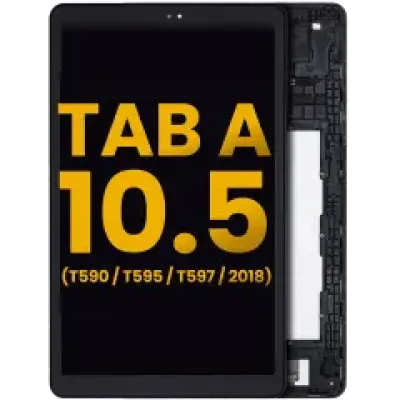 Дисплейний модуль (LCD) з рамкою для Samsung Galaxy Tab A 10.5" (T590 / T595 / T597) (2018) (Refurbished) (чорний)