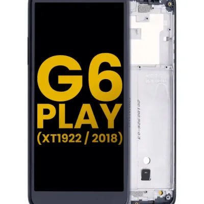 Дисплейний модуль (LCD) з рамкою для Motorola Moto G6 Play (XT1922 / 2018) (International версія) (Refurbished) (чорний)
