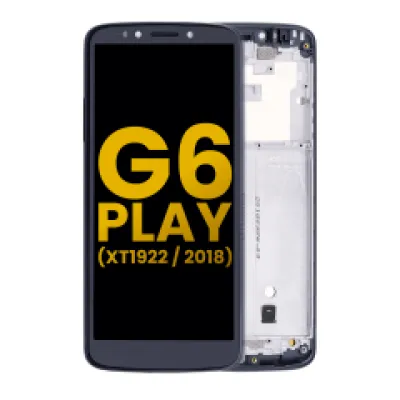Дисплейний модуль (LCD) з рамкою для Motorola Moto G6 Play (XT1922 / 2018) (International версія) (Refurbished) (чорний)