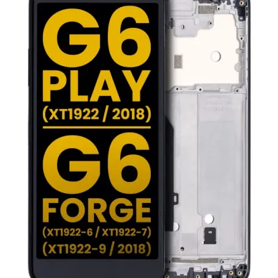 Дисплейний модуль (LCD) з рамкою для Motorola Moto G6 Play (XT1922 / 2018) / G6 Forge (XT1922-6 / XT1922-7 / XT1922-9 / 2018) (US версія) (Refurbished) (чорний)