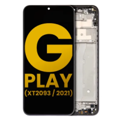 Дисплейний модуль (LCD) з рамкою для Motorola Moto G Play (XT2093 / 2021) (Refurbished) (Flash Gray)