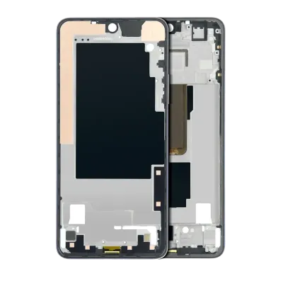 Середня рамка з шлейфом кнопки живлення для Motorola Moto G Power (XT2117 / 2021) (Flash Gray)