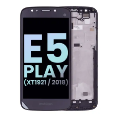 Дисплейний модуль (LCD) з рамкою для Motorola Moto E5 Play (XT1921 / 2018) (Genuine OEM) (чорний)