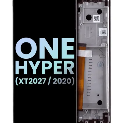 LCD Assembly With Frame For Motorola One Hyper (XT2027 / 2020) (Genuine OEM) (Fresh Orchid)