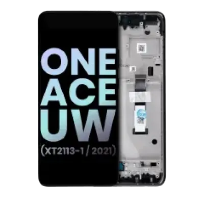 Дисплейний модуль (LCD) з рамкою для Motorola One 5G Ace UW (XT2113-1 / 2021) (Genuine OEM) (Volcanic Grey)