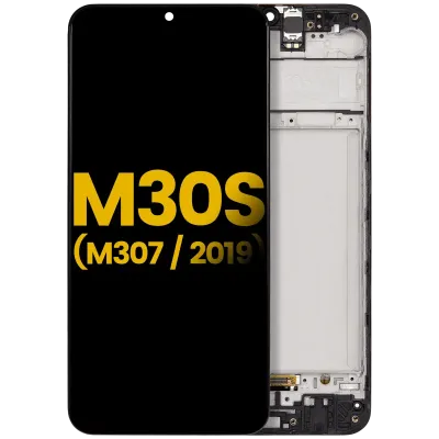 Дисплейний модуль (OLED) з рамкою для Samsung Galaxy M30S (M307 / 2019) (Refurbished) (всі кольори)