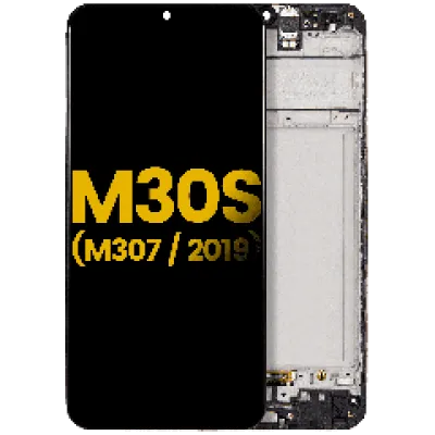 Дисплейний модуль (OLED) з рамкою для Samsung Galaxy M30S (M307 / 2019) (Refurbished) (всі кольори)