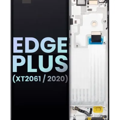 OLED Assembly With Frame For Motorola Edge Plus (XT2061 / 2020) (Genuine OEM) (Baltic Gray)