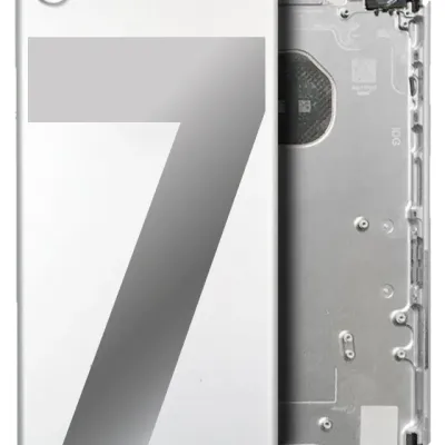 Задня кришка з дрібними деталями для iPhone 7 (No Logo) (Aftermarket Plus) (сріблястий)