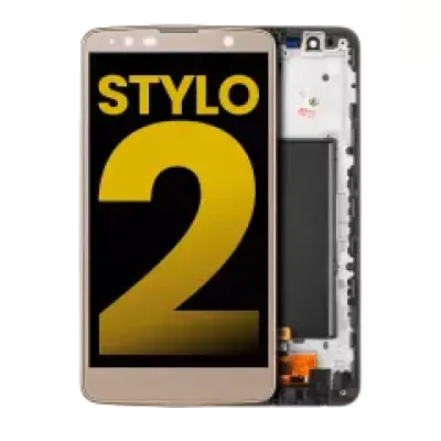 Дисплейний модуль з рамкою для LG G Stylo 2 (Refurbished) (золотий)