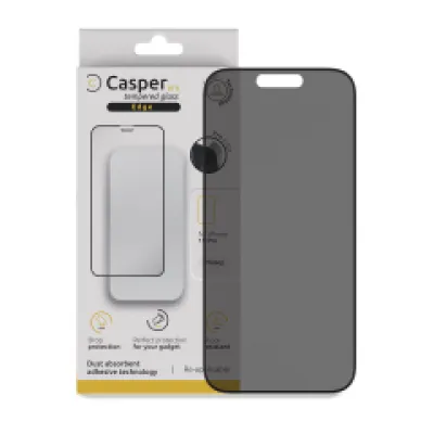 Casper Pro Edge загартоване скло для iPhone 15 Pro (Retail Packaging) (Privacy)