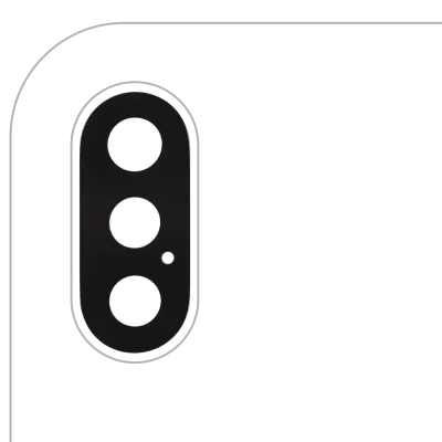 Back Camera Lens With Adhesive (Glass Only) For iPhone X (Aftermarket Plus) (10 Pack)