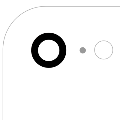 Скло камери з проклейкою для iPhone 7 / 8 / SE (2020) / SE (2022) (Aftermarket Plus) (10 шт)