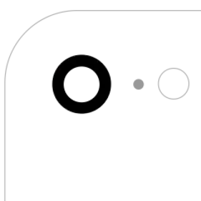Скло камери з проклейкою для iPhone 7 / 8 / SE (2020) / SE (2022) (Aftermarket Plus) (10 шт)