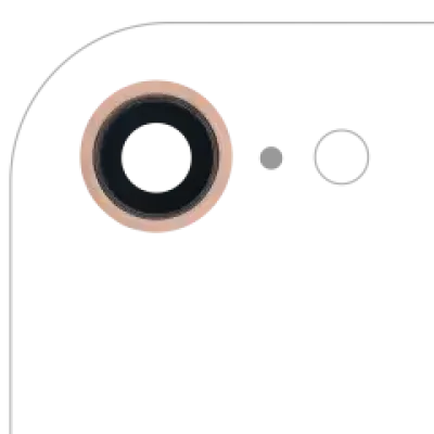 Скло камери з кріпленням і рамкою для iPhone 8 (золотий) (10 шт)