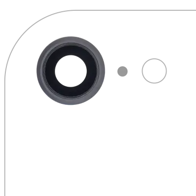 Back Camera Lens With Bracket & Bezel For iPhone 8 / SE (2020) / SE (2022) (Aftermarket Plus) (Space Gray) (10 Pack)