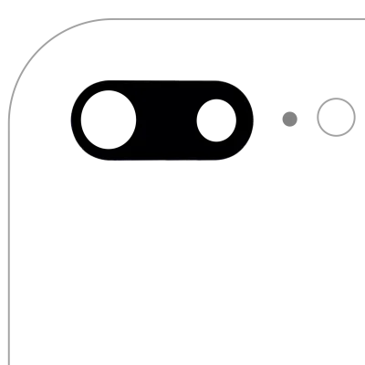 Back Camera Lens With Adhesive (Glass Only) For iPhone 7 Plus / 8 Plus (Aftermarket Plus) (10 Pack)