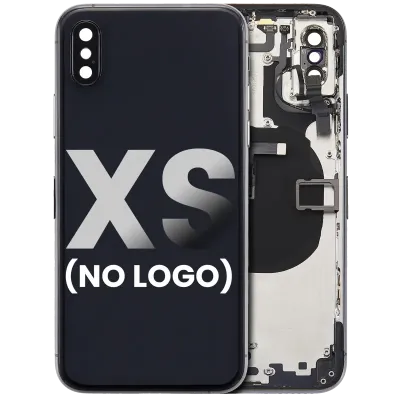 Back Housing W/ Small Components Pre-Installed For iPhone XS (No Logo) (Aftermarket Plus) (Space Gray)