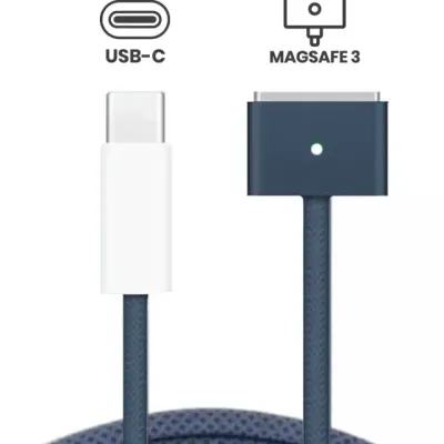 Кабель зарядки Apple 140W USB-C to MagSafe 3 для MacBook Pro / MacBook Air (2 м / 6 фт) (OEM Grade A, Bulk Packaging) (Midnight Blue)
