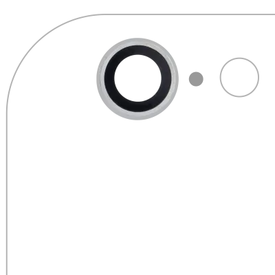 Скло камери для iPhone 6 / 6S (сріблястий) (10 шт)