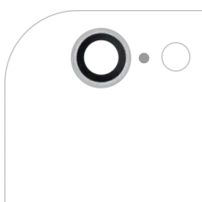 Скло камери для iPhone 6 / 6S (сріблястий) (10 шт)