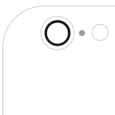 Back Camera Lens (Glass Only) With Adhesive For iPhone 6 / 6S (Real Sapphire) (Premium) (All Colors) (10 Pack)
