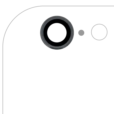 Скло камери для iPhone 6 / 6S (Real Sapphire) (Premium) (Space Gray) (10 шт)