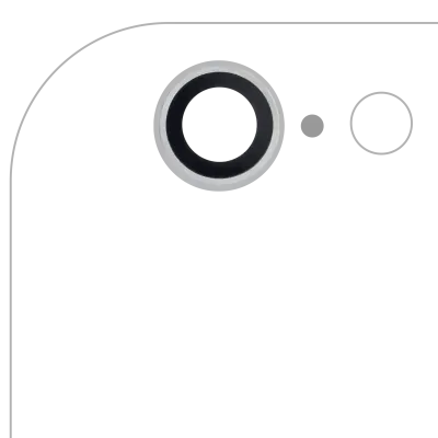Back Camera Lens For iPhone 6 / 6S (Real Sapphire) (Premium) (Silver) (10 Pack)