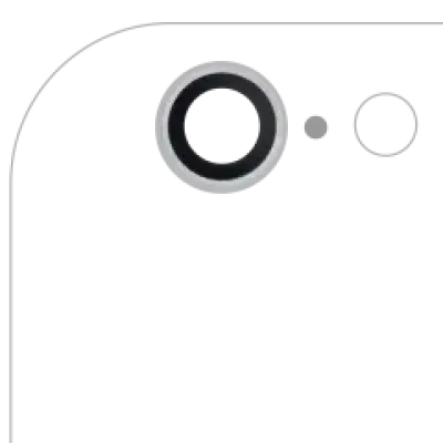 Скло камери для iPhone 6 / 6S (Real Sapphire) (Premium) (сріблястий) (10 шт)