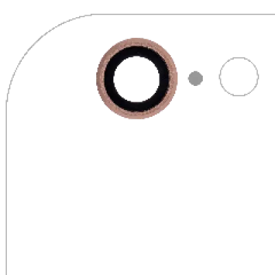 Скло камери для iPhone 6 / 6S (Real Sapphire) (Premium) (Rose Gold) (10 шт)